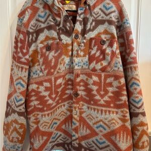 Raw Yarn Industries Multicolor Geometric Shirt, Unisex, Size Large
